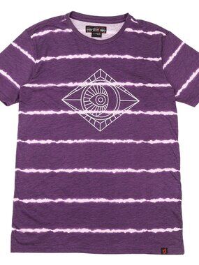 Mens Graphic T-Shirt Geometric Eye Print Striped Tie Dye Short Sleeve Tee
